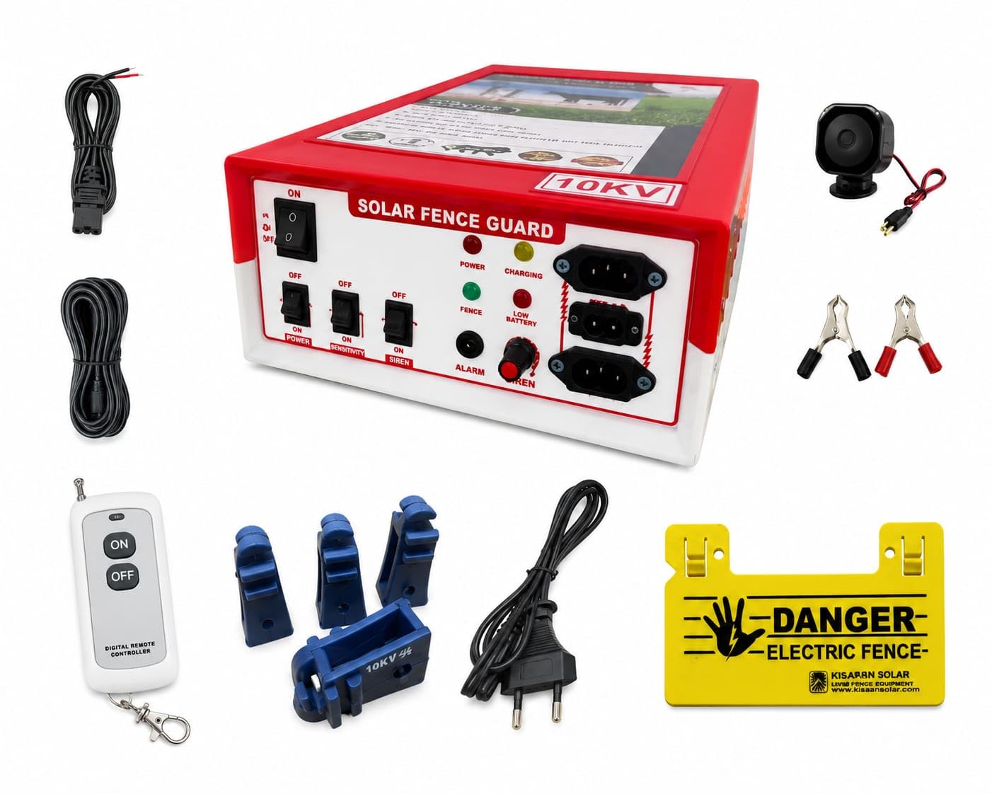 Remote Control AC DC Zatka | Jhatka Machine 10KV 20 Acre Solar Fence Energizer 30 Acre for Agricultural Farm-image-16