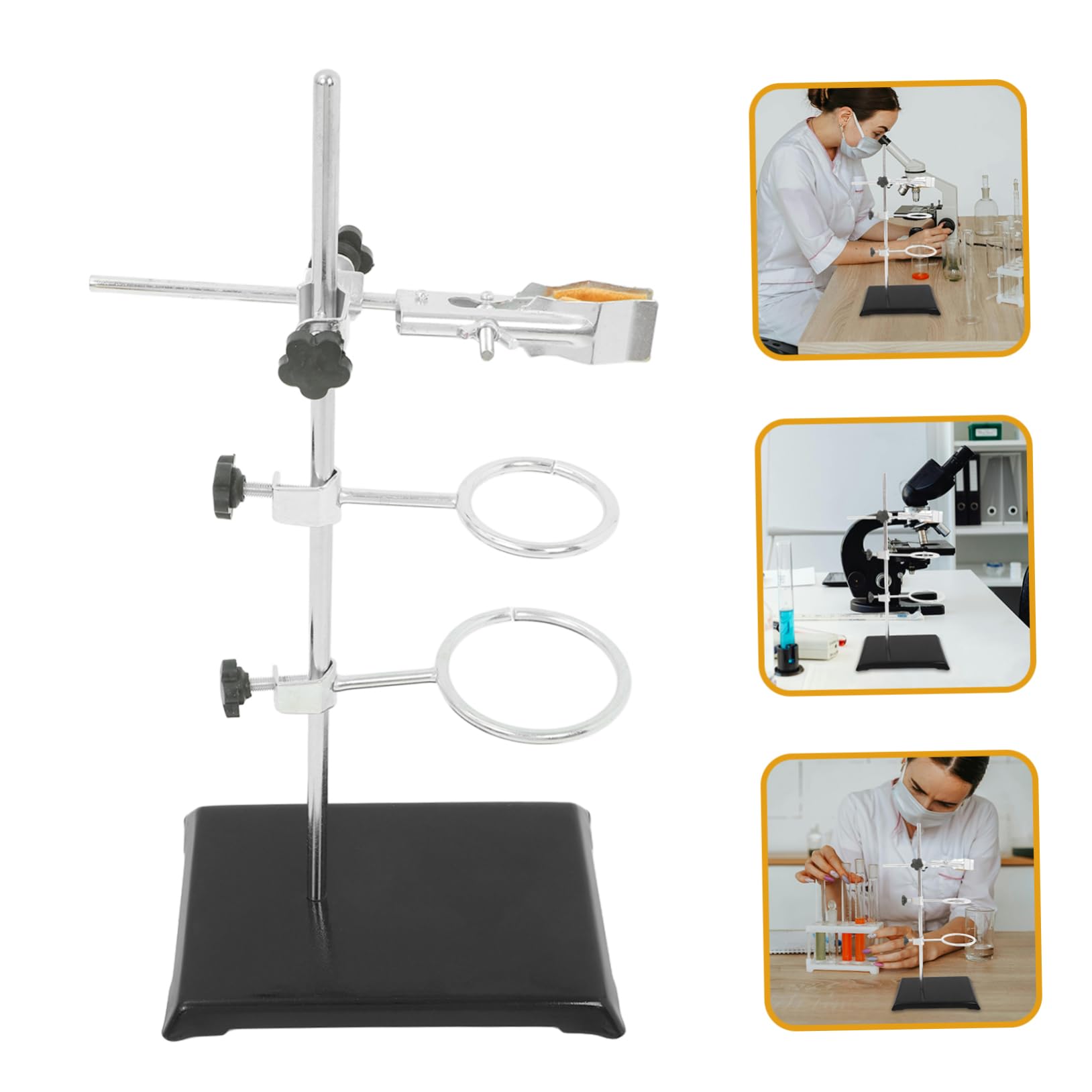 ABOOFAN Soporte De Anillo Para Tubos De Ensayo Soporte De Laboratorio De Hierro Abrazadera Para Vaso De Precipitados Para Química Mesa Material Resistente