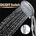 HauSun Handheld Shower Head with On/Off Switch - 5 Spray Settings 6.5 ...