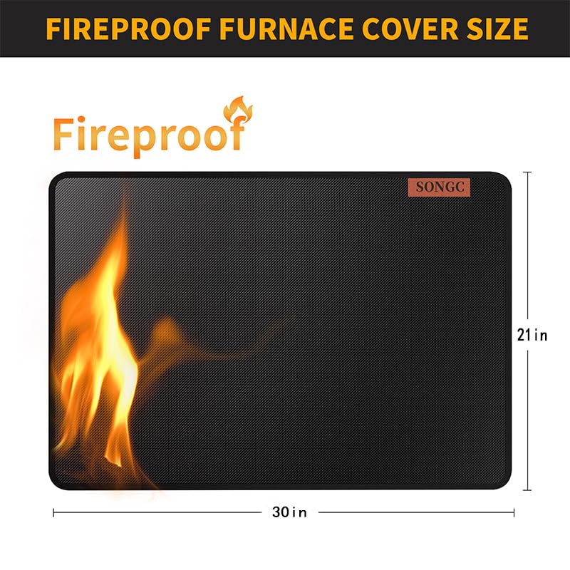 Stove Top Covers For Electric Stove Mat, Heat-Resistant Glass Surface Cover Fireproof Waterproof Oilproof 30 X 21 Inches Black