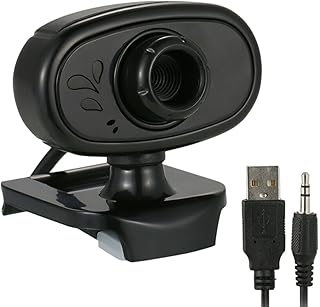 Portable Web Camera, 480P Laptop Webcam, Webcam with Noise Cancelling Miicrophone, HD Resolution Web Camera with Mic, Streaming Webcam, Plug&Play USB Webcam for Calling Zoom Meeting Streaming Video