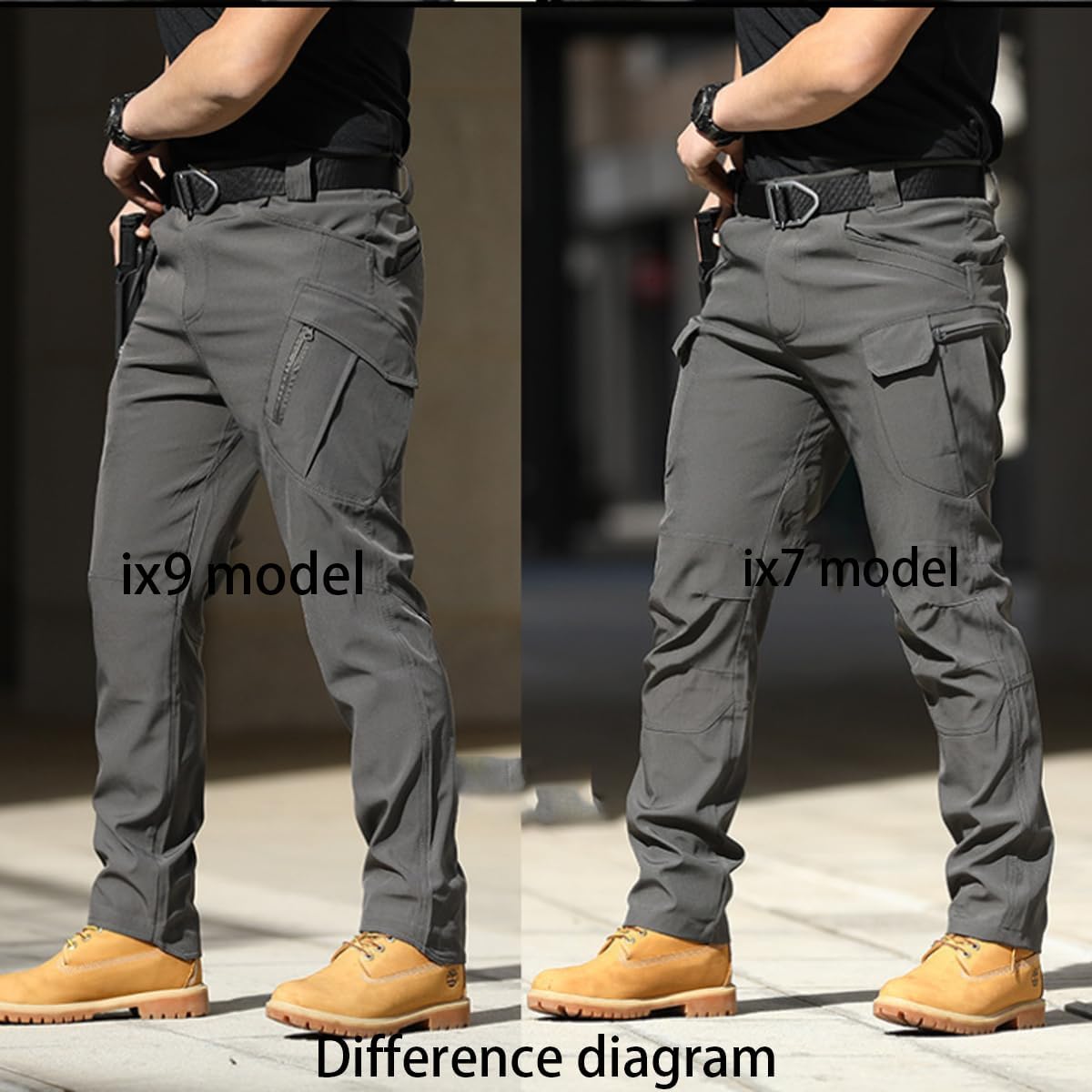 Tactical Pants for Men,Tactical Waterproof Pants,Men's Stretch Hiking Work Cargo with Multi Pockets (Black,Large)