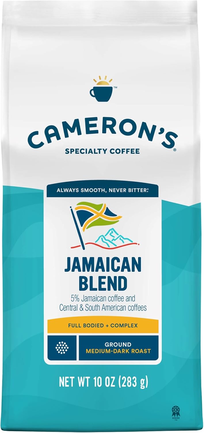 Cameron's Coffee Roasted Ground Coffee Bag, Jamaican Blend, 10 Ounce (Pack of 6)
