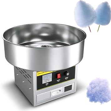 Cotton Candy Machine, Electric Floss Maker with Stainless Steel Bowl, Sugar Scoop and Drawer, Uses Sugar or Hard Candy for Home, Carnival, Family Party