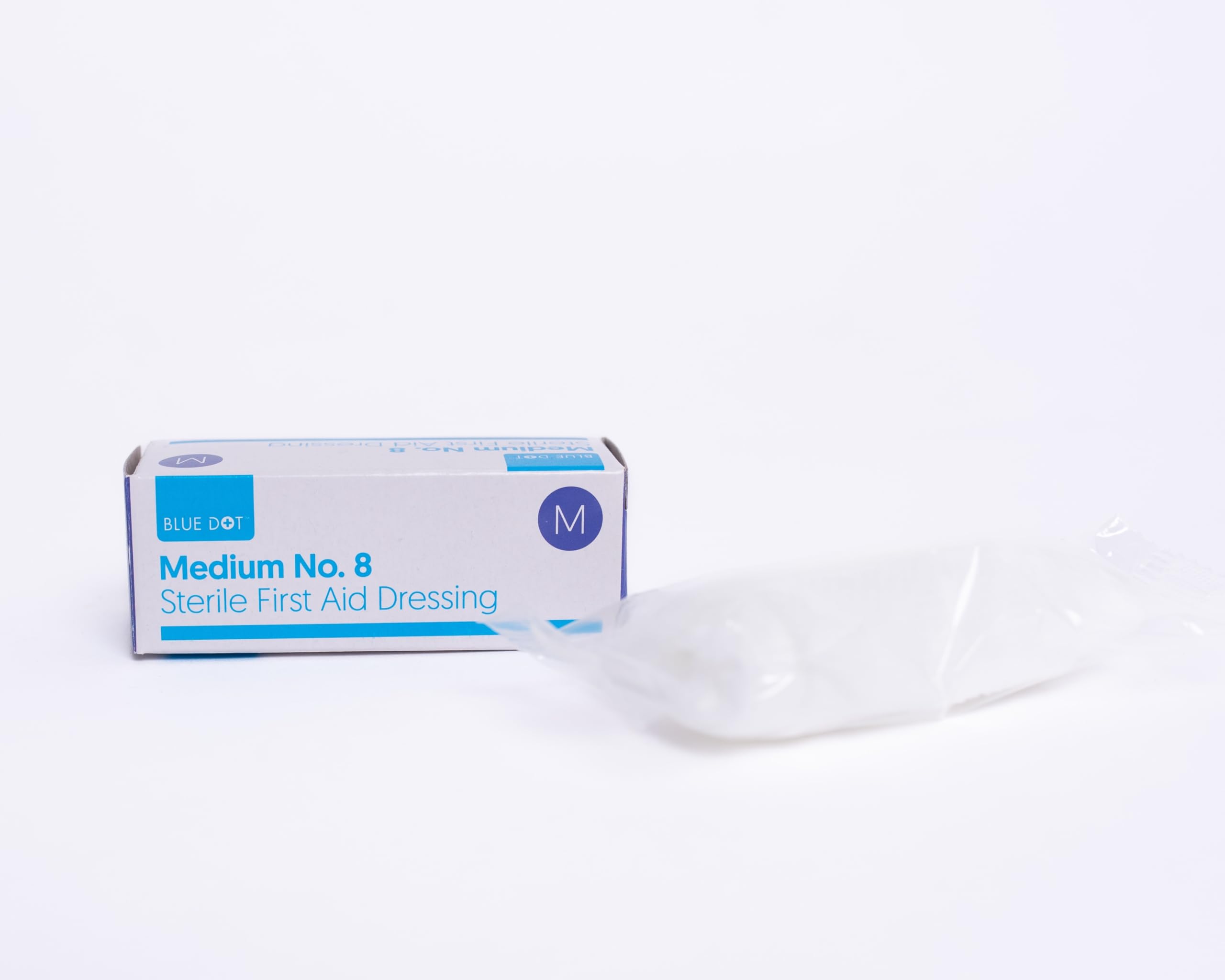 Blue Dot No. 8 Sterile First Aid Dressing in Box, Medium
