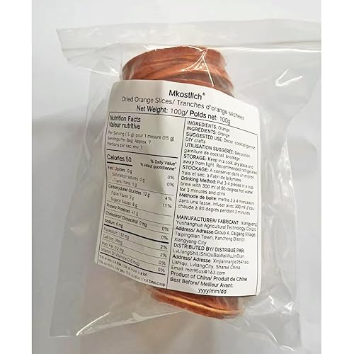 Vista 20 de Mkostlich Rebanadas de naranja seca a granel de 8.81 oz/250 g, rebanada de naranja deshidratada natural para cócteles, decoración de Navidad, velas