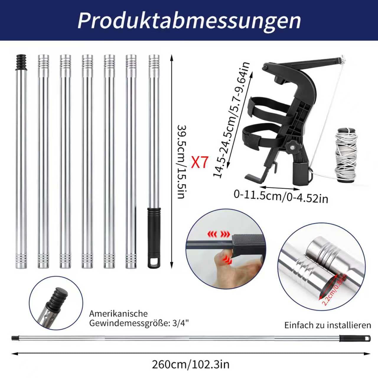 Sprühdosen Verlängerung Adapter, Wespenspray mit langem sprührohr, Kommt mit 2.8m sprühdosenhalter verlängerungsstangen, spraydosen verlängerungsadapter, für Wespenschaum, Wespen Power Spray