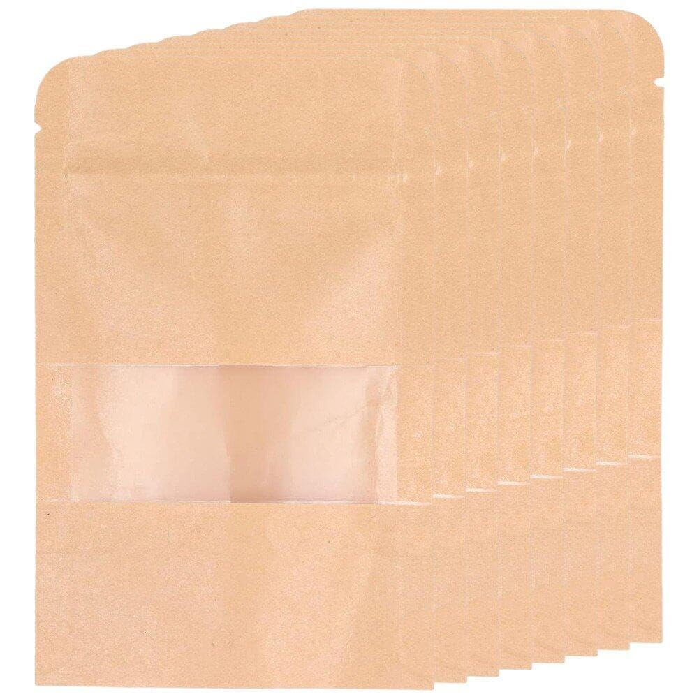 Bolsas de papel kraft Sanfly 200 uds con ventana para guardar alimentos en casa