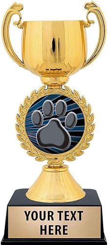 Crown Awards Trofeo de mascota personalizado, copa dorada de 7.25 pulgadas, trofeos de mascota con grabado personalizado gratuito