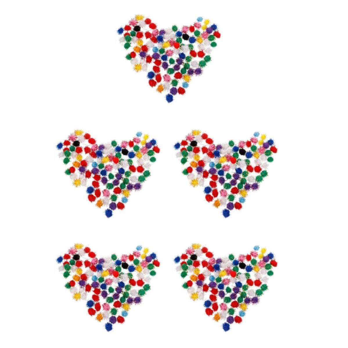 SEWACC 5000 Stück Bunte Dekorative Pompons aus Polypropylen 1,5cm Weiche Textur Einfache Kombination für Selbstgemacht Dekoration und Bekleidungszubehör Zufällige Farbe