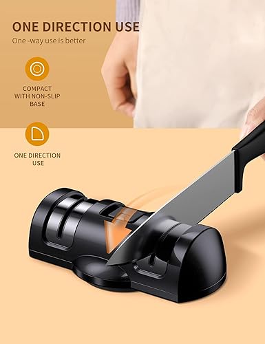 Miniatura 5 de Afiladores de cuchillos de mano,Afiladores de cuchillos,Sacapuntas de cuchillo portátil de cocina,Afiladores de cuchillos para cocina,Cuchillos de