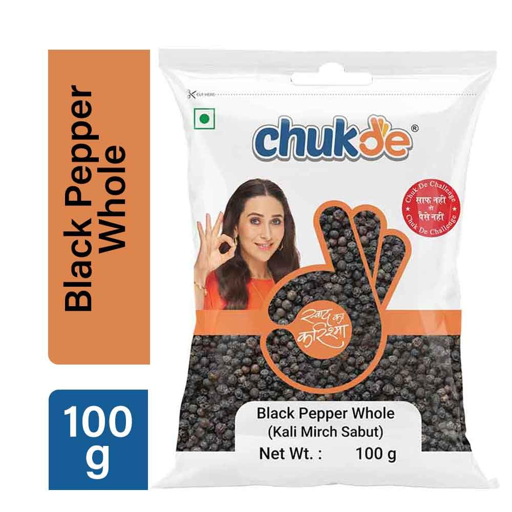 Chukde Kaali Mirch Sabut, Black Peppercorns Whole Spices, 100g - Image 4 thumbnail