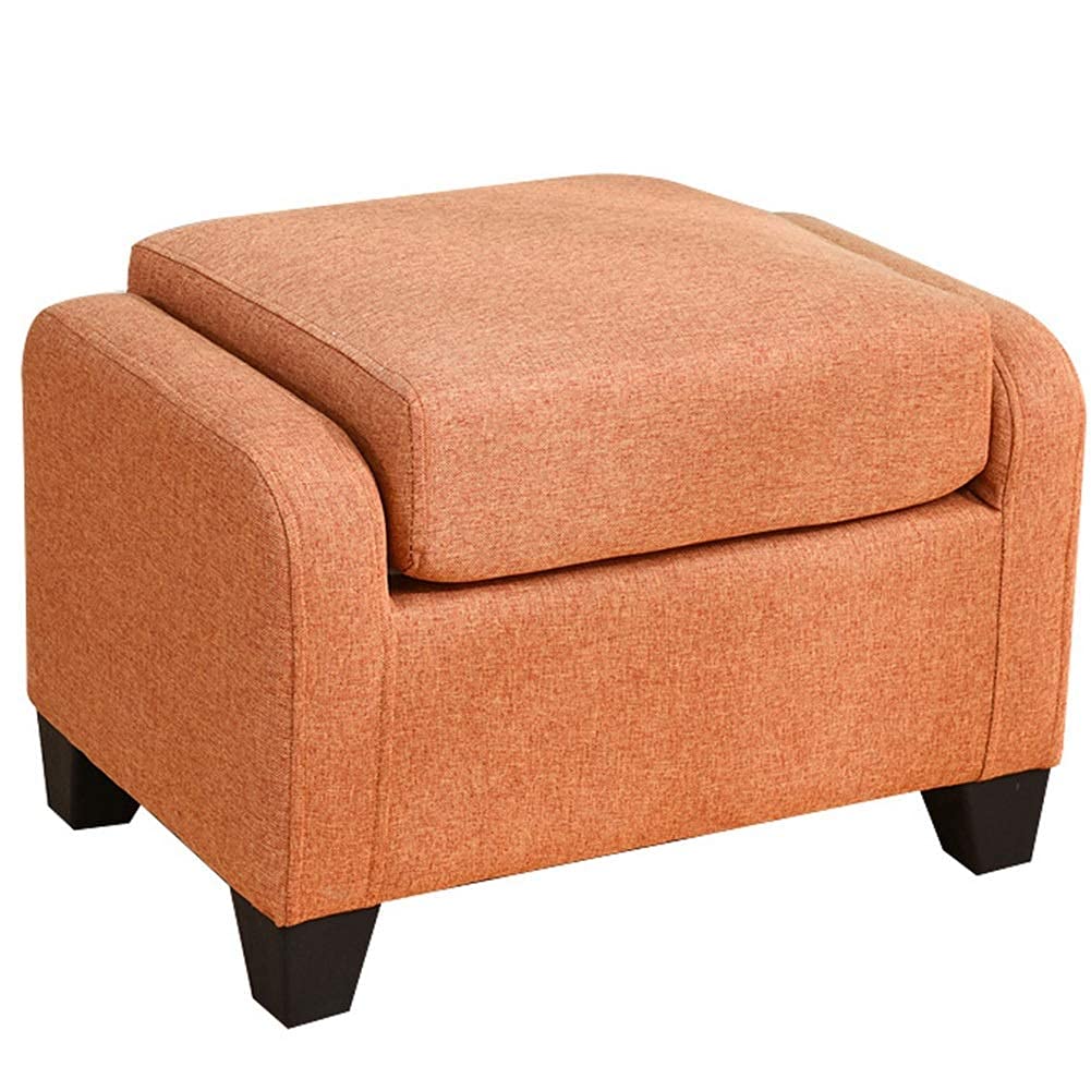 Pouf et repose-pieds canapé contre la fatigue assise coton orange