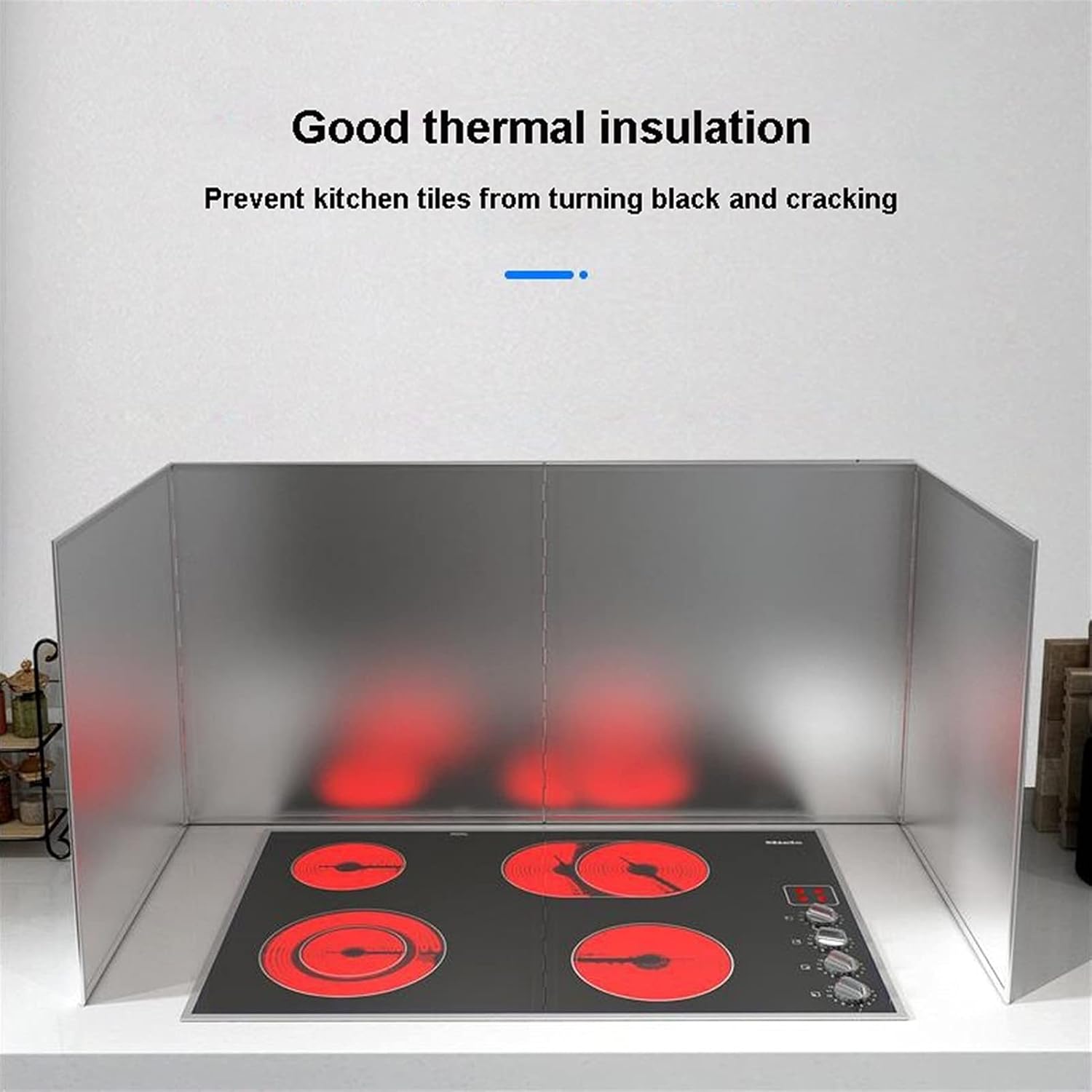 Kitchen Anti Splatter Shield Guard Oil Splash Baffle Splatter Screen for Frying Splatter Guard Stainless Steel Splatter Screens Oil Splash Guard for Grease Splatter for(Size:48 * 45 * 80CM)