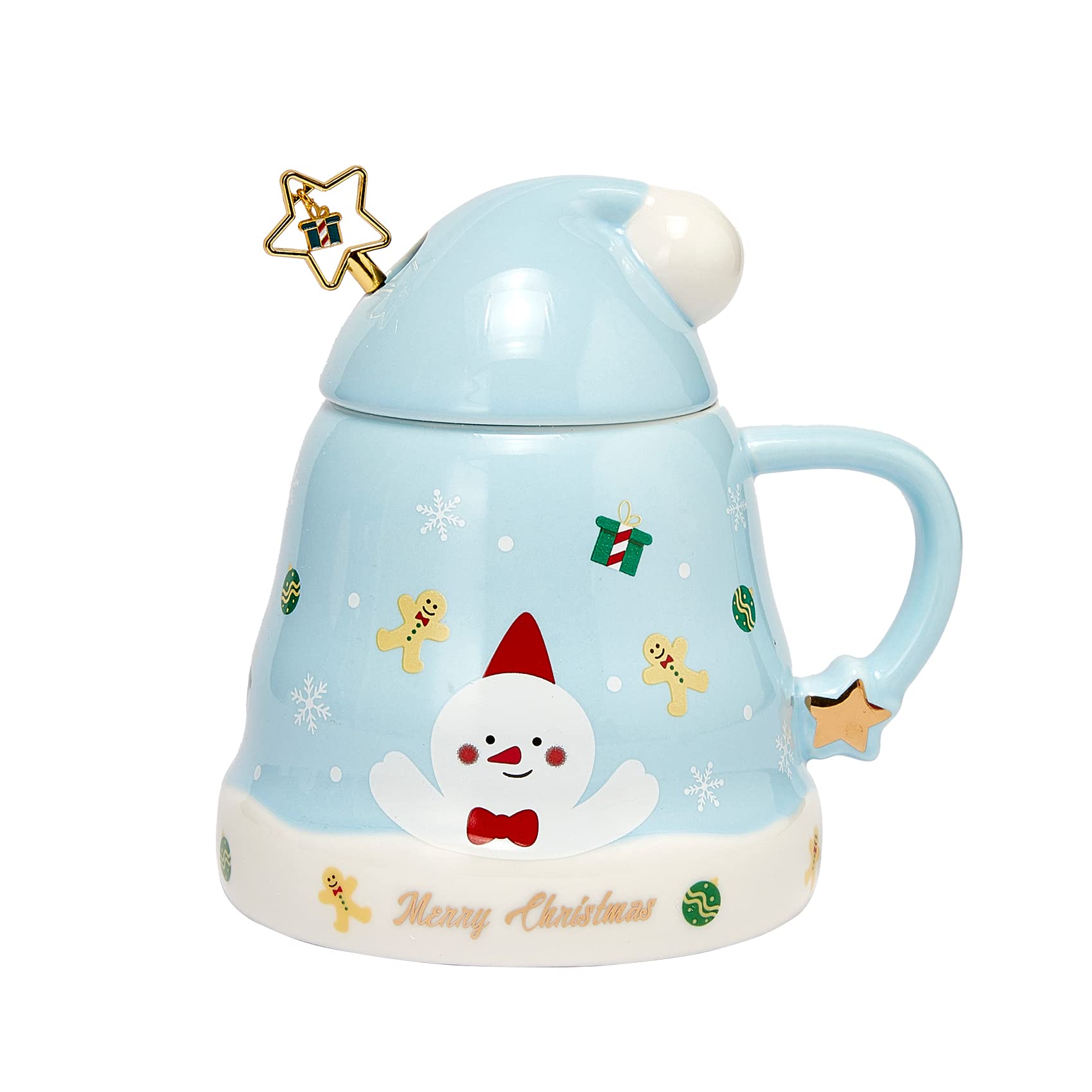 Photo 1 of 2 ITEM Snowman Christmas Tree Hat Mug Festive with Elf & Santas Hat Lid BUNDLE