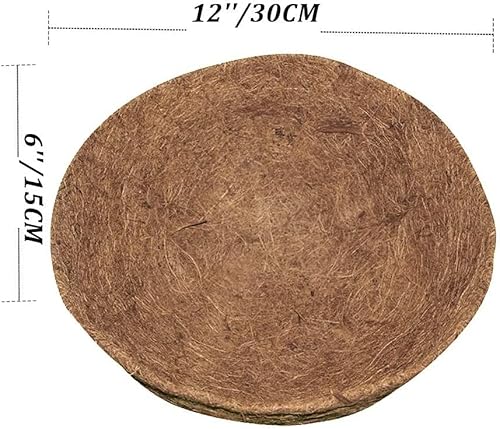 Miniatura 2 de Forro redondo de repuesto de coco, forro de fibra de coco nartural para caja de ventanacesta colgante, maceta de barandilla, maceta de jardín,