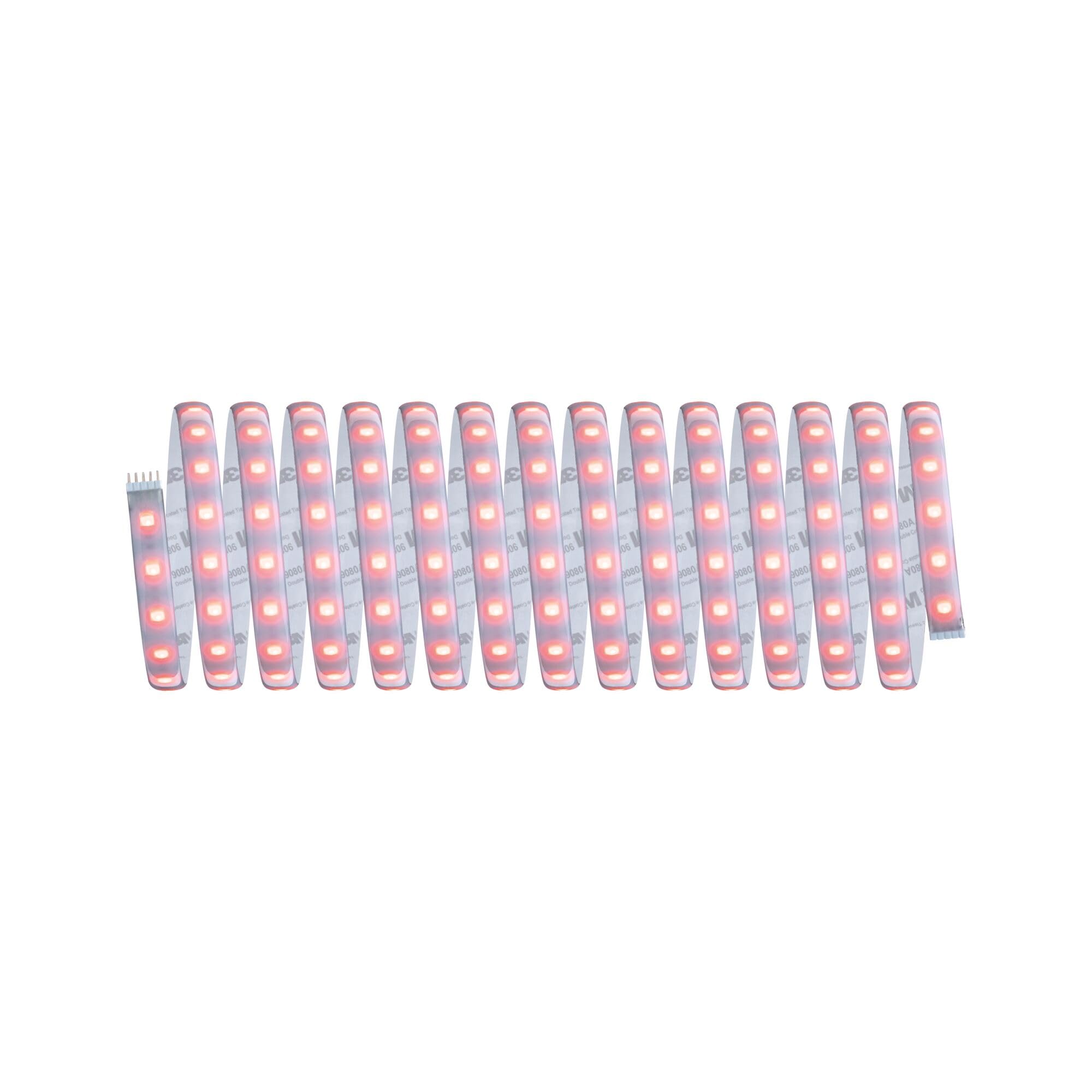 Paulmann 78885 LED Stripe MaxLED 500 Basisset Smart Home Zigbee IP44 5m incl. 1x26 W dimmbar RGBW Farbsteuerung Silber Kunststoff Lichtstreifen 3000 K