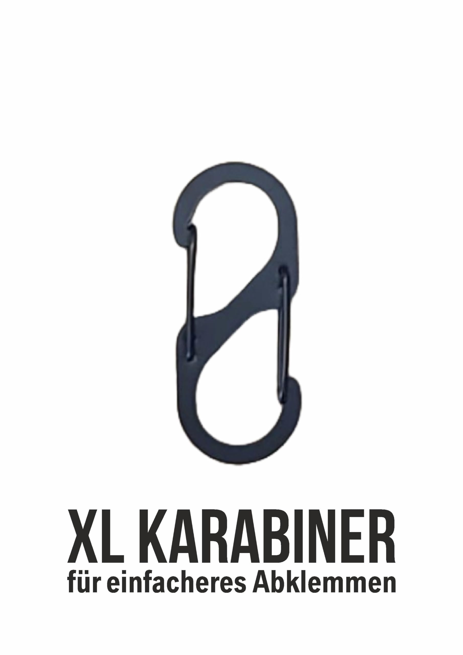 ALPENFRITZ Handy Sicherung XL Outdoor Handysicherung mit Karabiner, 160-185 mm, Nylon-Tasche mit weichem Inlay, Schwarz Set Outdoor Klettersteig Wandern Bergsteigen