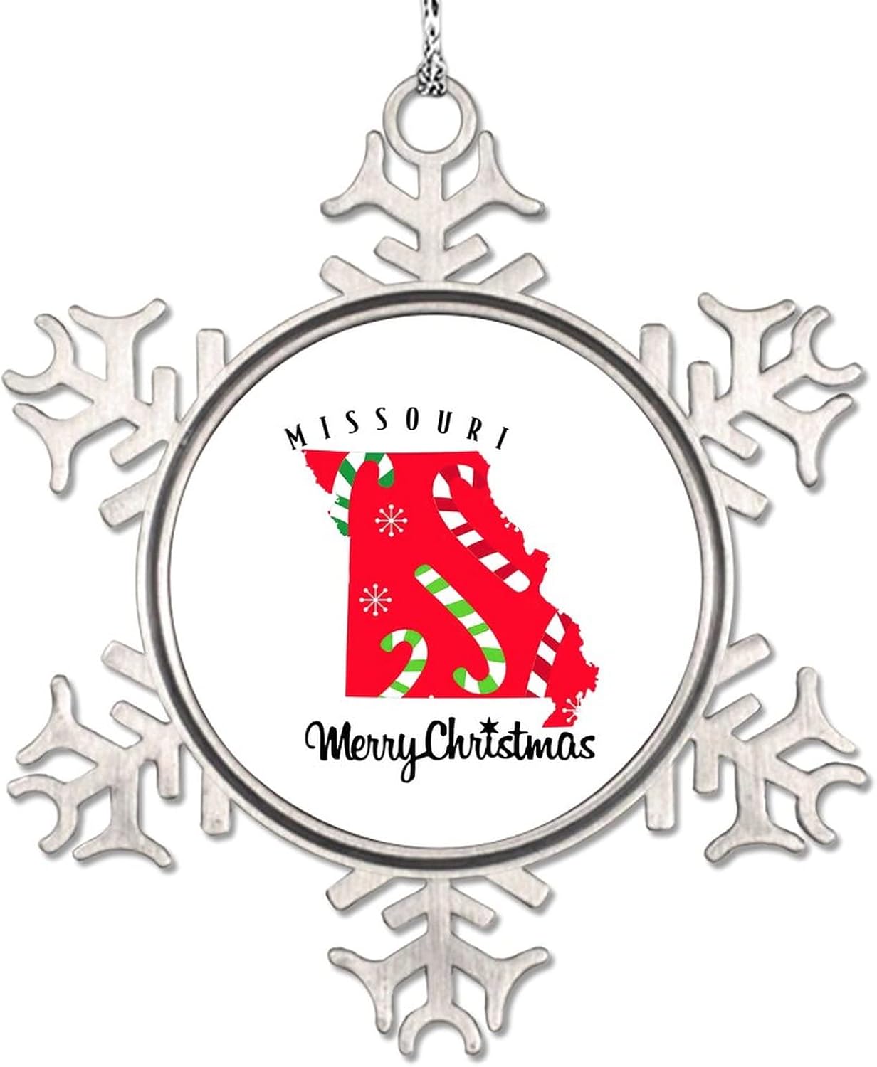 Snowflake Ornaments Mississippi Home State Personalized Christmas Ornaments 2022 Merry Christmas Christmas Tree Ornaments Metal Souvenir Xmas Tree Hang Pendant Exchange Long Distance Gift 3 Inch