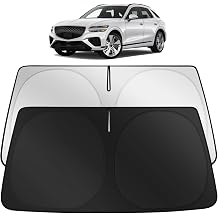 Windshield Sun Shade Custom for Genesis GV70 GV80 G70 G80 2022 2023 2024 2025 2026 Accessories, Car Front Window Sunshade Protector Cover Foldable with Storage Bag