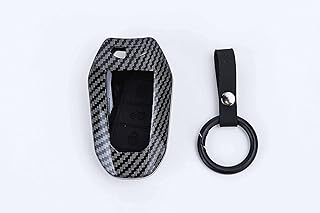 Cover Protector for car key,carbon 6(carbon), Car Keyless Entry Remote Key Fob Case, Remote Key Holder Keychain,with Free Screwdriver,For(Peugeot 3008-5008 - Citroen C4 R)
