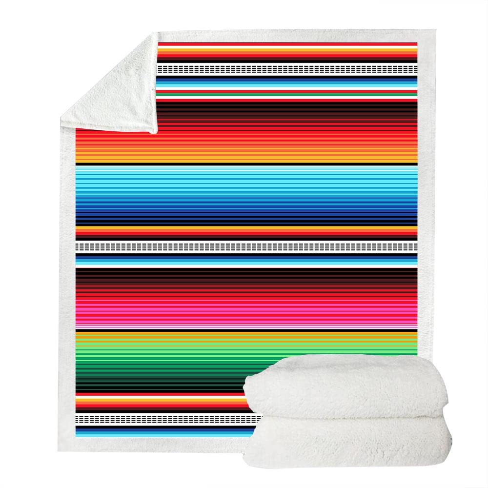 Amazon.com: Juirnost Mexican Fiesta Blanket - Colorful, Soft