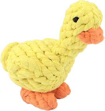 Amazon Zenoplige 犬ペットおもちゃ ぬいぐるみ玩具 ロープのおもちゃ ペット用デンタル 歯ぎしり清潔 耐久性 丈夫な犬噛む ストレス解消 運動不足 ダック ロープのおもちゃ 通販