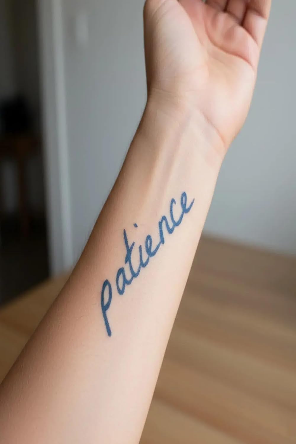 Patience Minimal Yarı Kalıcı Geçici Dövme 1 Ay Kalıcı Yapıştırma Dövme 5x5 cm