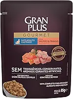 Ração Úmida Gran Plus Saché para Gatos Castradoss Sabor Salmão 85g