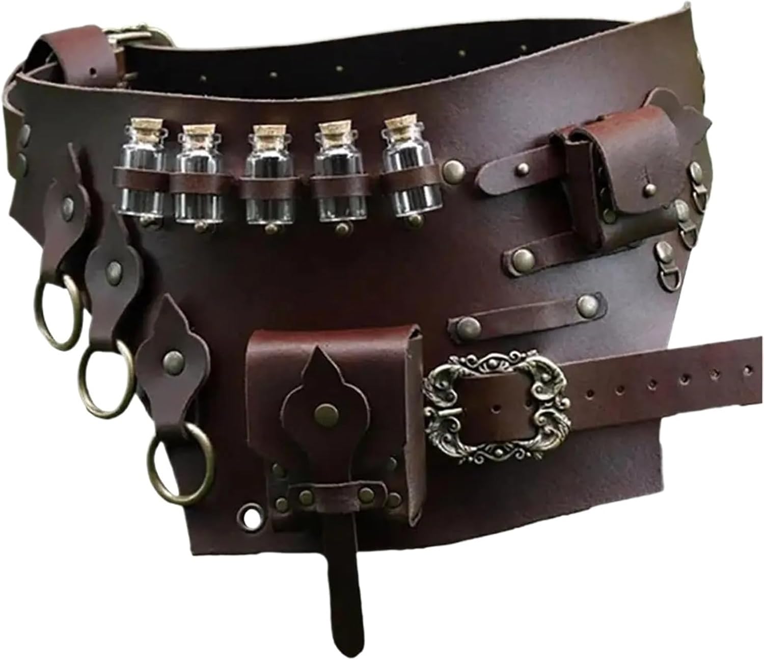Viking Belt Men Medieval Belt Black Strong And Sturdy Knight Corset Viking Style With Adjustable Waist