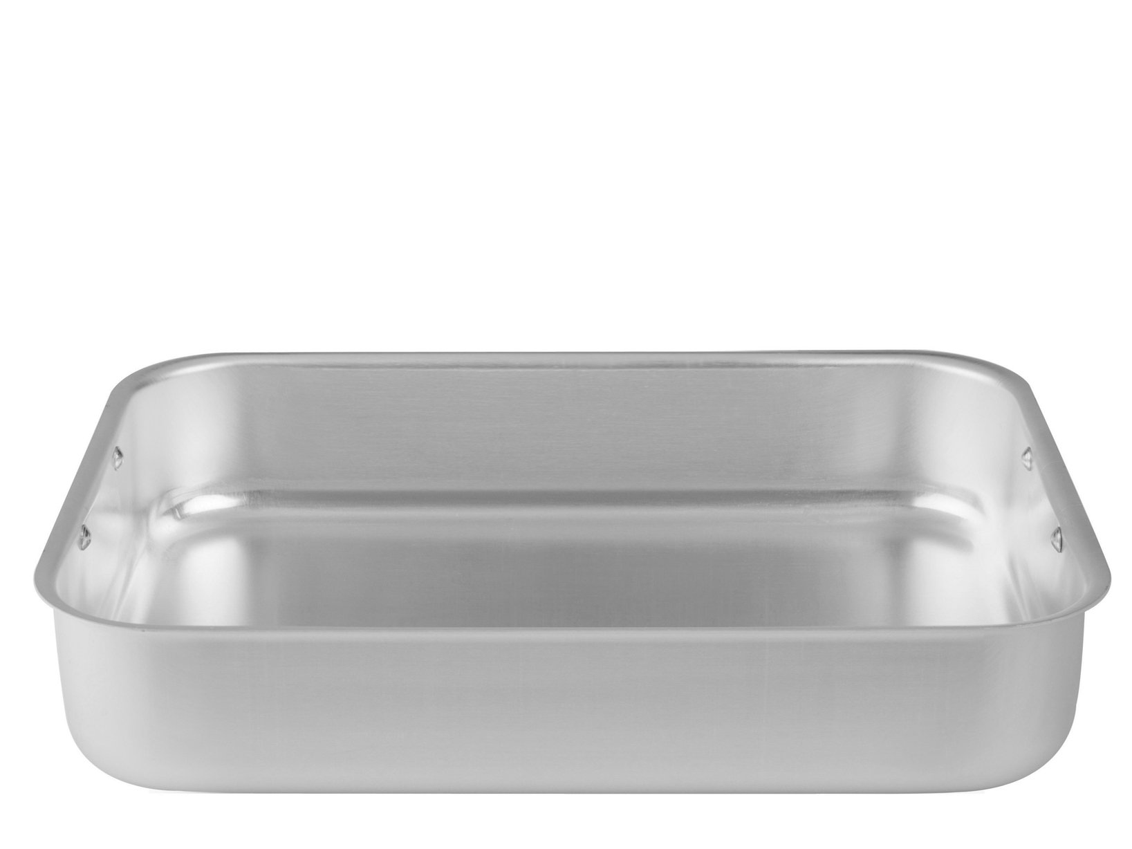 Pentole Agnelli Family Cooking Aluminium Rectangular Roasting Plate with Opaque Finish, Length 40 Cm, Stainless Steel, Multicolor, 40X29 cm