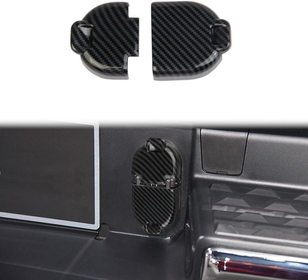 Carbon Fiber Rear Bumper Trailer Tow Connector Cover Trim for 2019-2026 Dodge RAM 1500 2500 3500 for 2019-2026 Chevy Silverado for 2023-2026 Colorado/Canyon