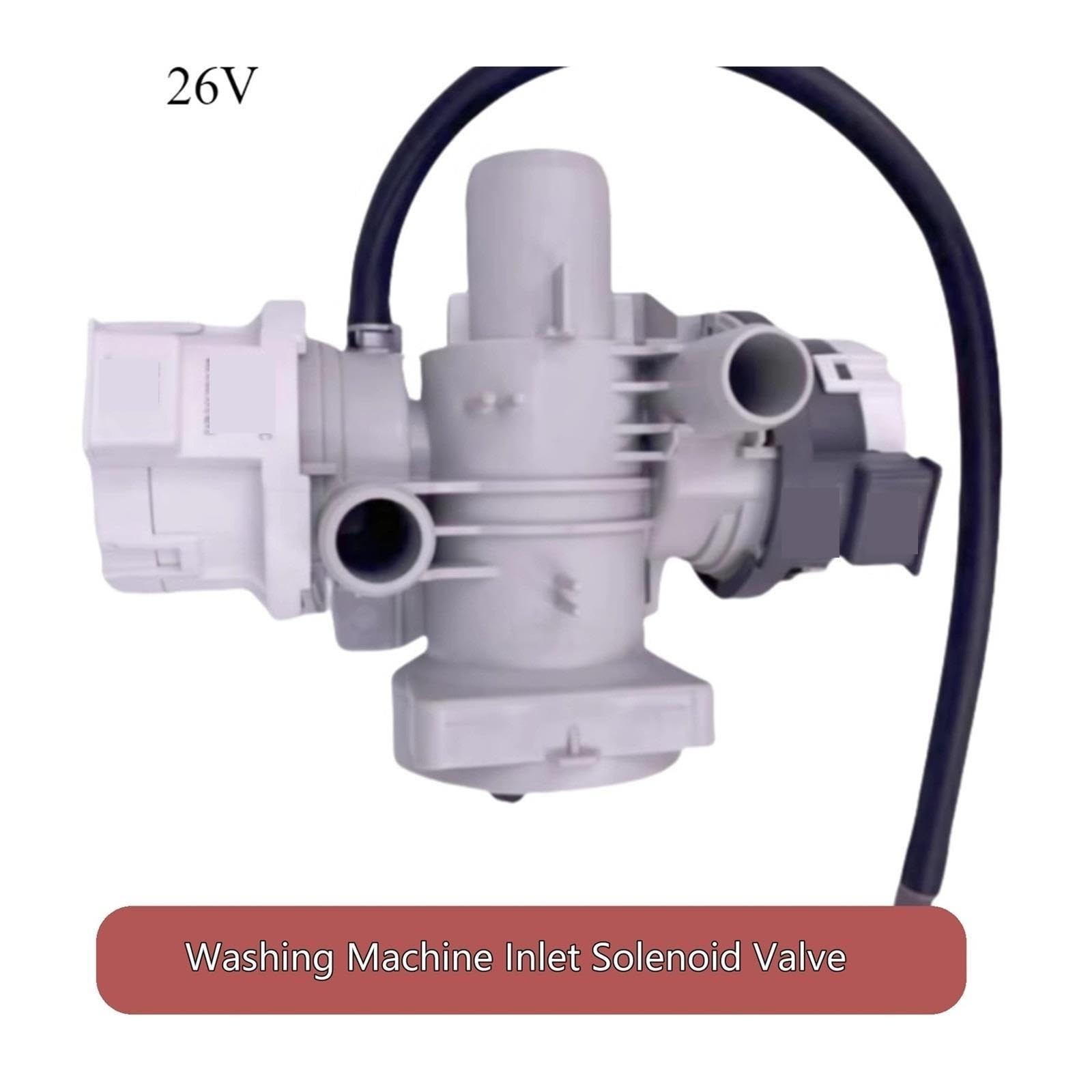 Valvola Solenoide Di Ingresso Della Lavatrice,Compatibile Con LG | EAU64082902 FLX10N4W Lavatrice Tamburo Pompa Di Drenaggio 26V Motore Filtro Della Valvola Dell'acqua(B 26V)