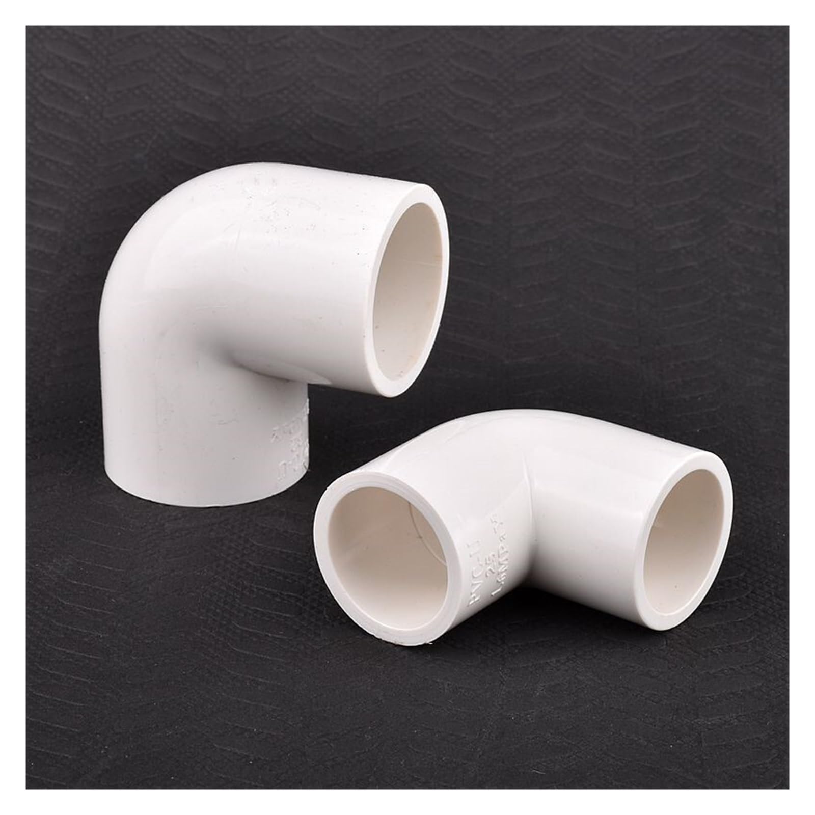 Raccords de tuyaux en PVC blanc, connecteurs té à coude droit, coupleur Tube Joint plastique, adaptateur for Aquarium, 20/25/32/40/50mm Convient pour l'irrigation(90 Elbow,ID 40mm (2pcs))
