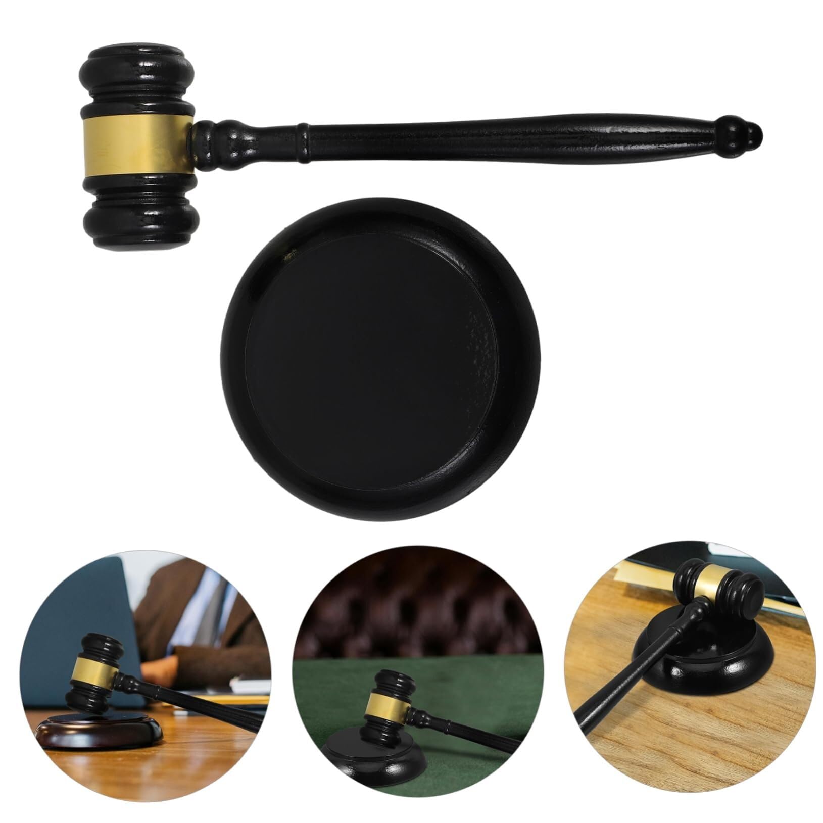 Juego de martillos de subasta de madera for jueces, for subastadores, abogados y jueces Mazas de madera