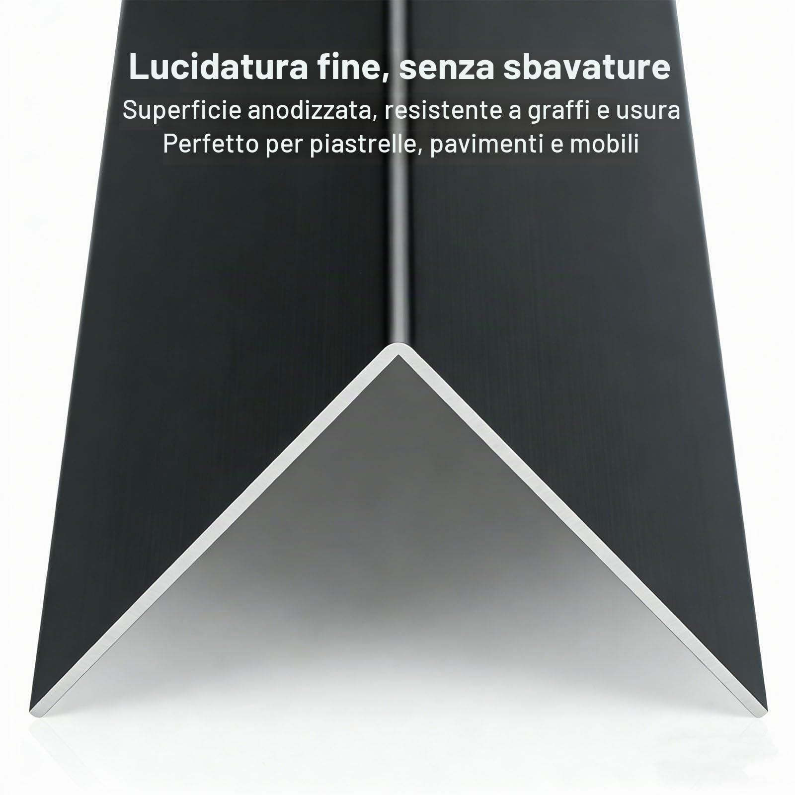 Paraspigoli Alluminio Autoadesivo, Profilo Angolare a L in Metallo per Protezione Muri e Spigoli, Proteggi Angoli per Pareti e Mobili Coprispigoli Robusto(Matte White,1.4x1.4in)