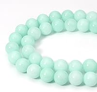 Vista 32 de 45 piezas de cuentas de piedra natural de 0.31 pulgadas de ágata pavo real, cuentas sueltas redondas de piedra de energía curativa para hacer joyas