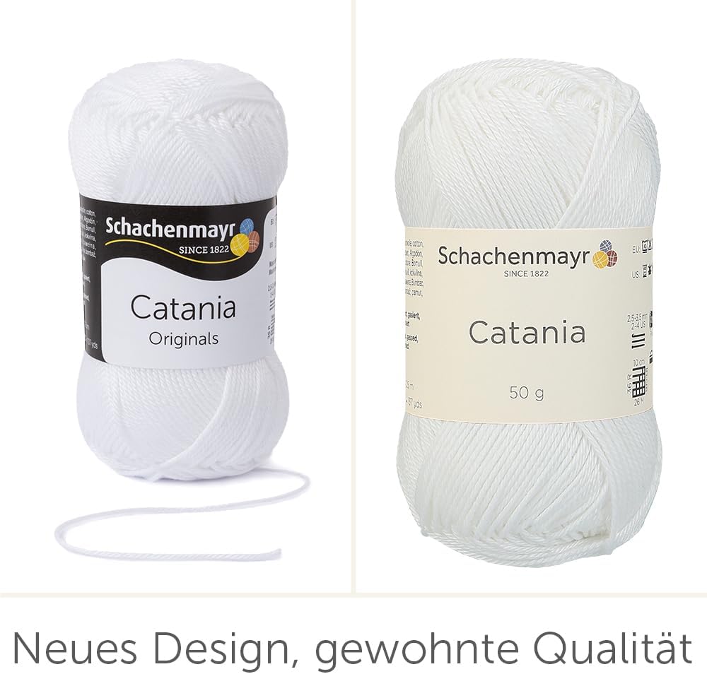 Schachenmayr Hilos para Tejer A Mano Catania, 50G Weiß