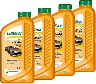 Óleo Lubrax 5w40 Sintético Lubrificante para Carro Original alora Flex 5W40 VW 520.00/505.00 Kit Revisão e Trocas Original (4 Litros)