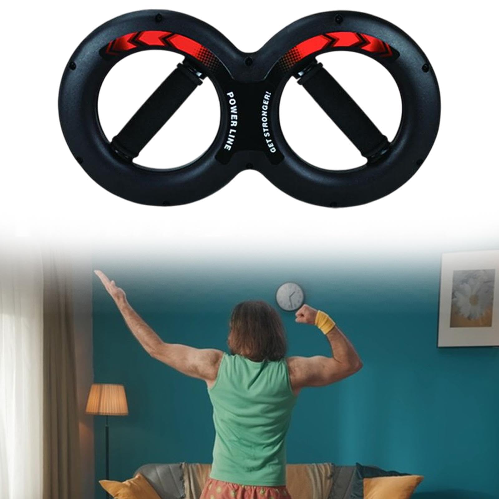 Fortalecedor de Agarre de Mano, Ejercitador de Fuerza de Muñeca, Antebrazo, Acero de Resorte, Goma Antideslizante, Diseño Portátil, Adecuado para