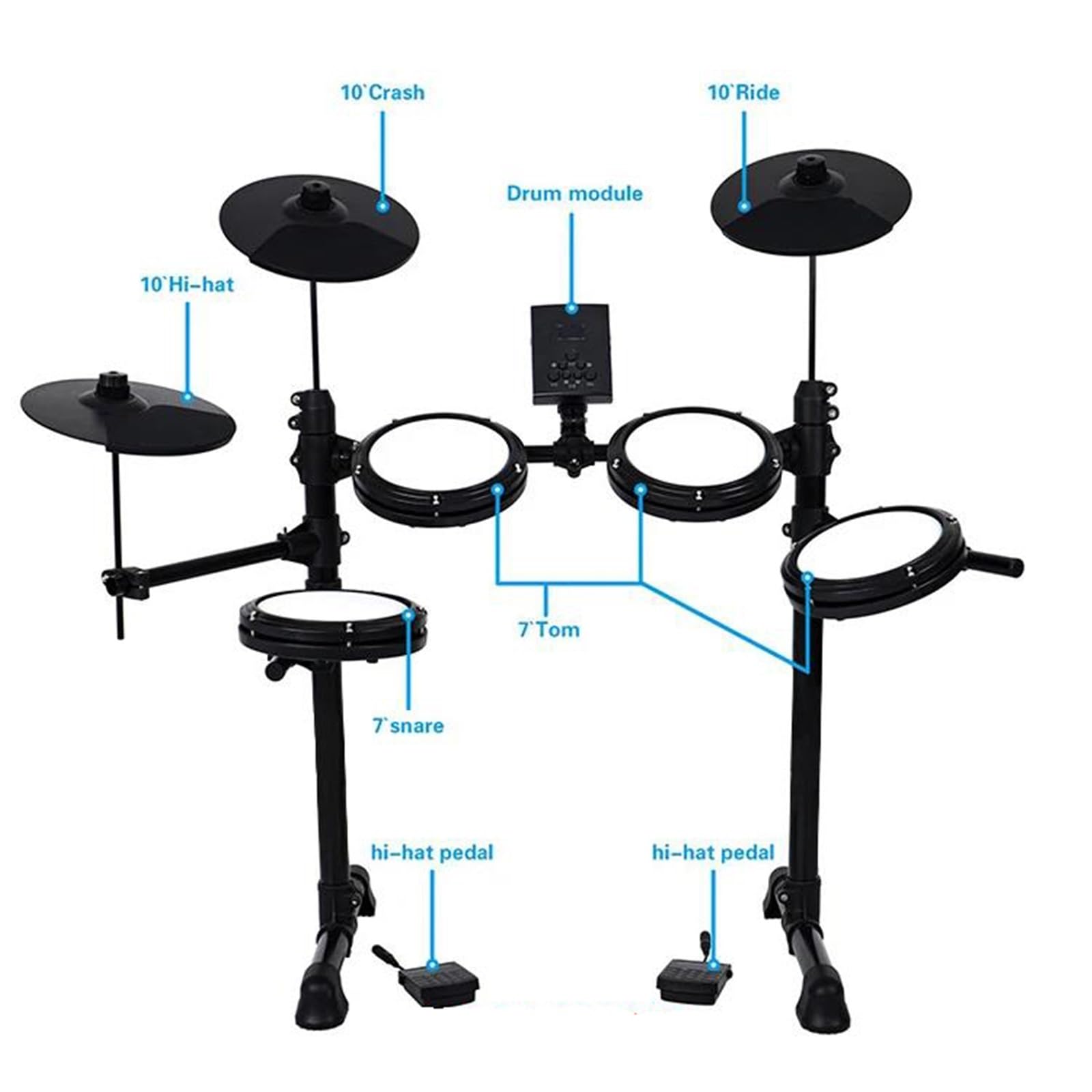 Kit Batteria Elettronica Batteria Elettronica Portatile Strumenti Musicali Batteria Elettronica Batteria Elettronica Professionale Mesh