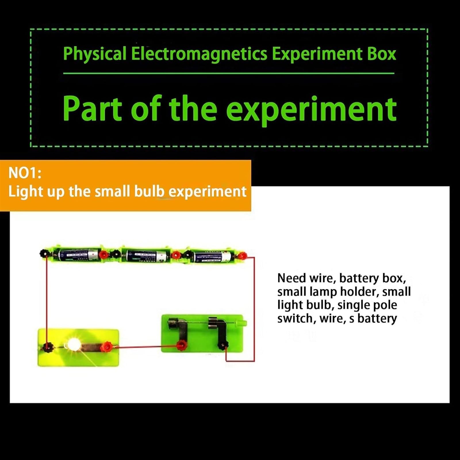 Set di esperimenti sui circuitiScatola for attrezzature for esperimenti di fisica elettromagnetica della scuola media superiore multifunzione, set di scatole for esperimenti sull'elettricità