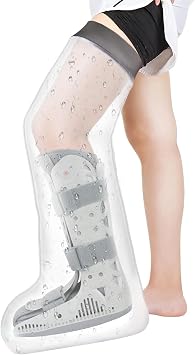 Waterproof Full Leg Cast Cover for Showering Adult, Extra Long Cast Covers for Shower Leg, Reusable Watertight Shower Protector for Thigh Knee Foot Ankle Surgery Wounds Cast Boot & Brace, XL