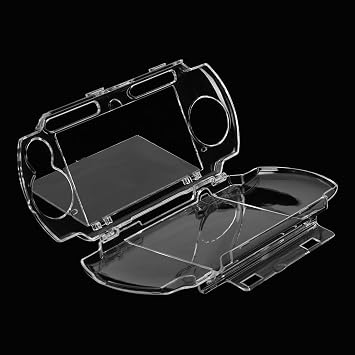 NIKOU Protective Case Universal Protective Shell Stylish Anti-Slip Shockproof Transparent Film with Bracket for PSP 2000 3000