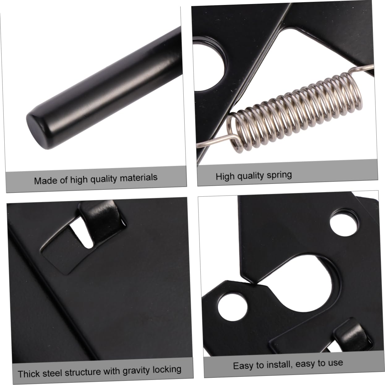 Loquet de Portail à Montage sur Poteau pour Porte en Bois Foncé