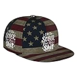 I'm Too Sober for This Shit Fashion Flat Brim Baseball Cap Adjustable Snapback Hat for Men Women Black
