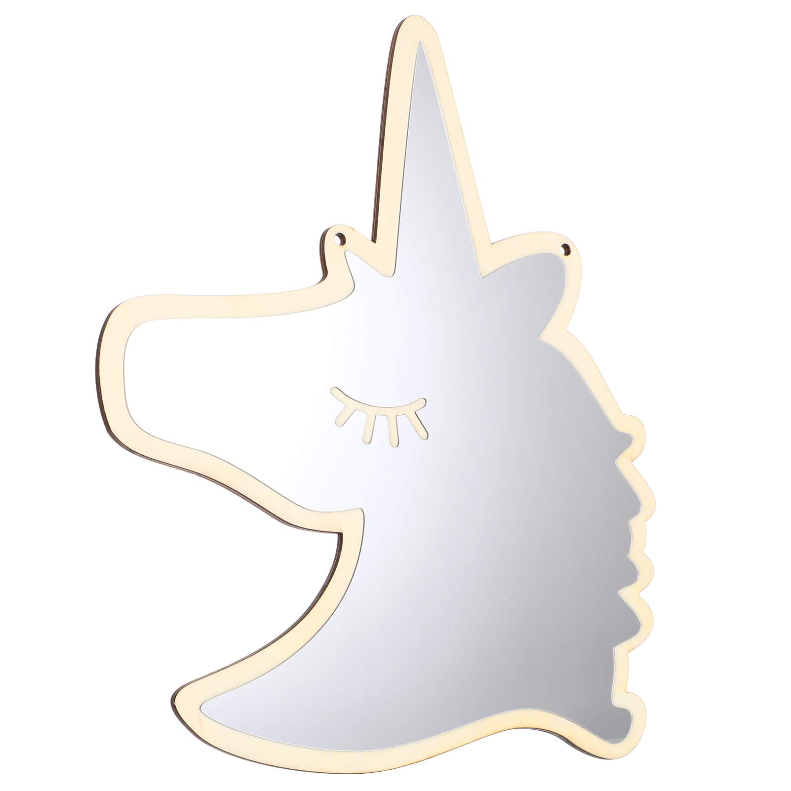 BESPORTBLE 1 Pc Espejo De Unicornio Calcomanía Mural Removible Espejo De Pared Unicornio Manualidades Niña Decoración Mural Decoracion Escritorio Baño De Madera Espejo Acrílico Colgante Niño