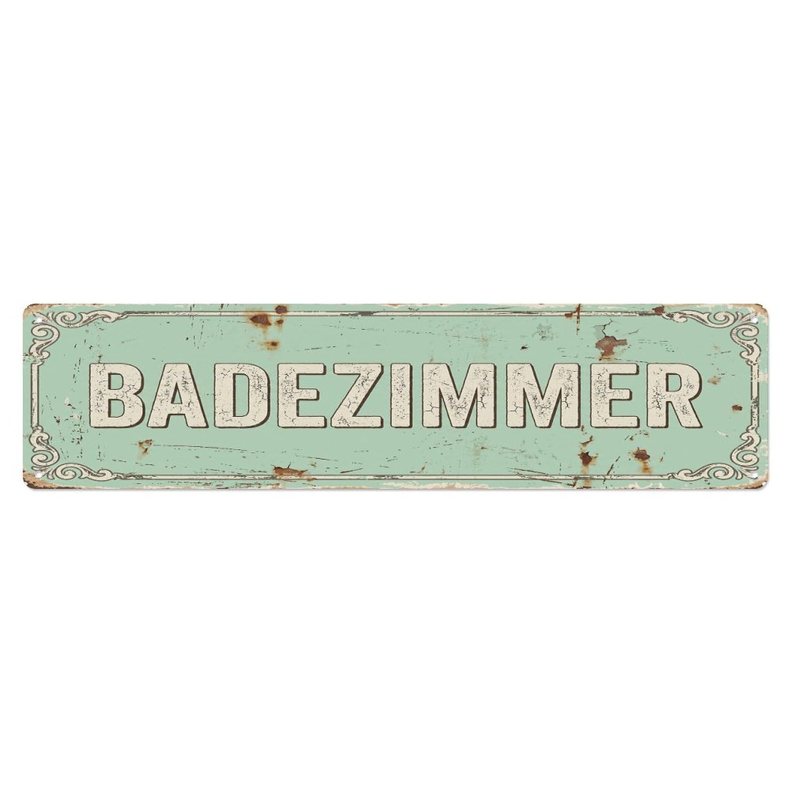 Shabby Charming Loft Restroom Toilet(WC) Door Metal Tin Sign Plaque Wall Decor for Cafe, Club Bar, Office, Home Garden Metal Poster 4x16Inch