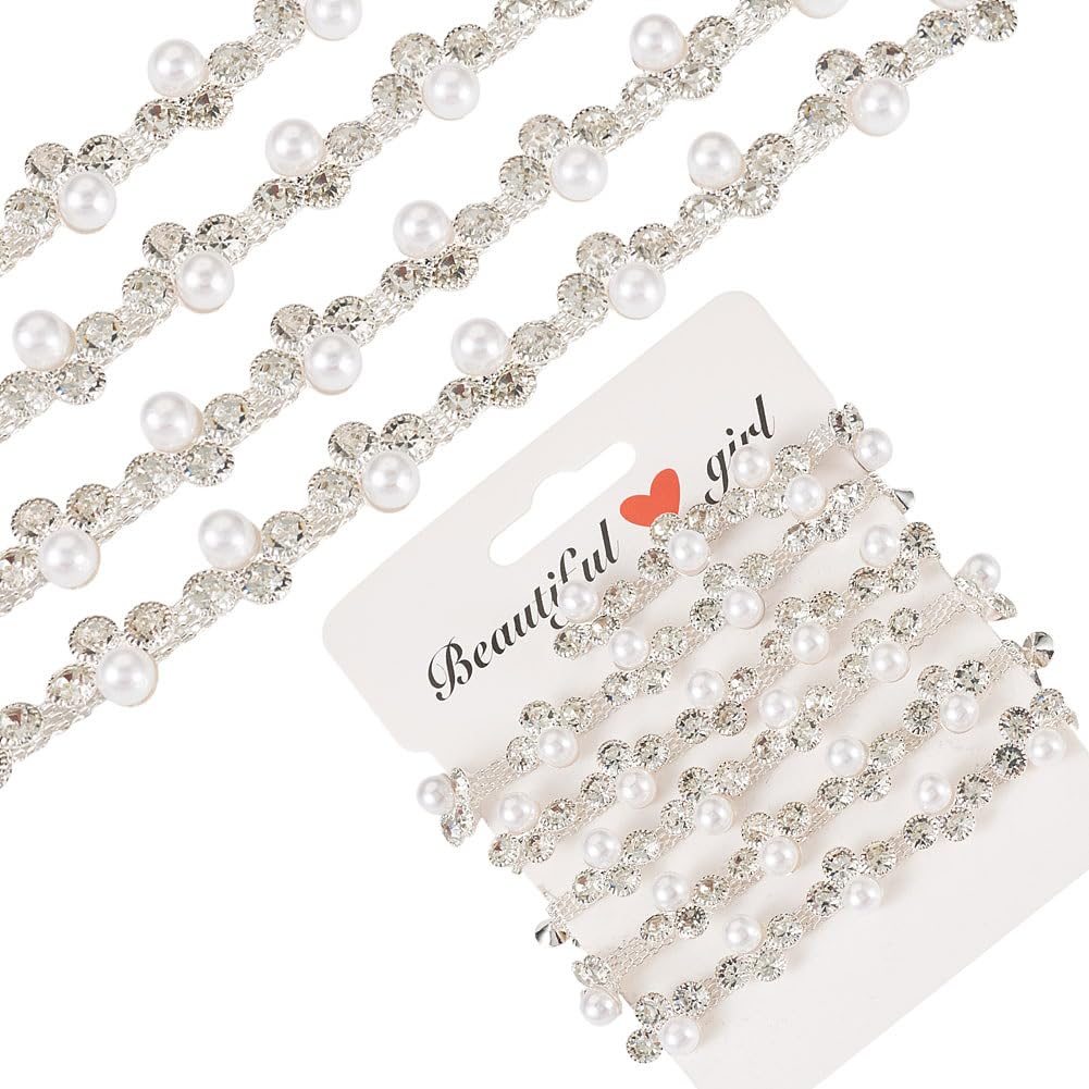 Chaîne de strass en cristal souple et perles de couture pour customisation vêtement