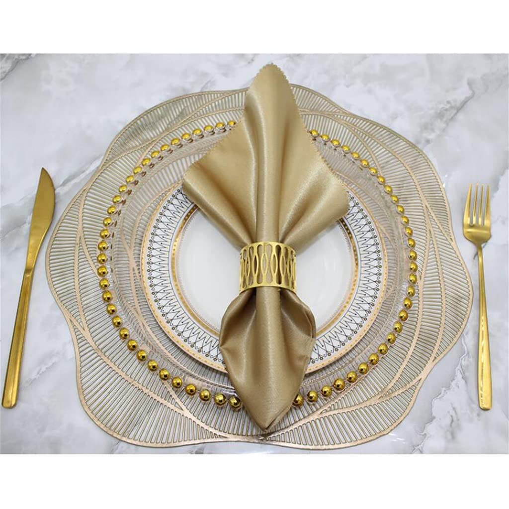 Tischdekoration, ausgehöhlte Serviettenringe, Halter, Serviettenschnalle für Hochzeit, Weihnachten, Party, Abendessen (B, wie abgebildet)